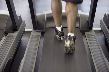 Legs running on treadmill