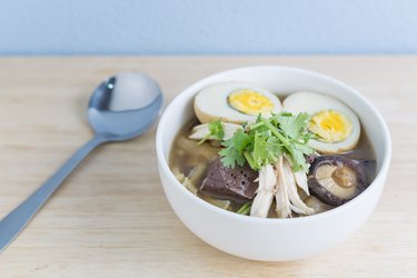 fish maw and chicken meat and mushroom