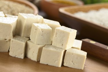 Raw Tofu in Dices