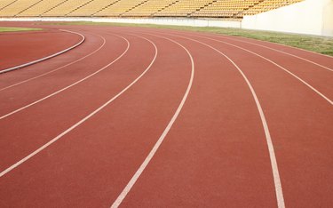 running track rubber standard red color