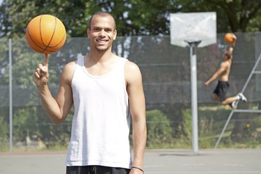 Basketball Player Smiling to Camera