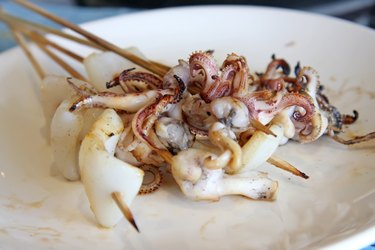 Squid skewers