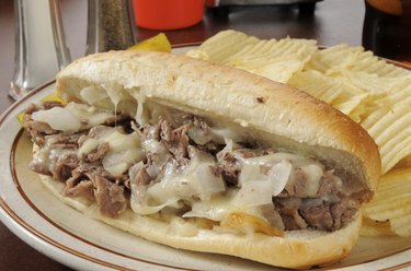 Philly cheese steak sandwich