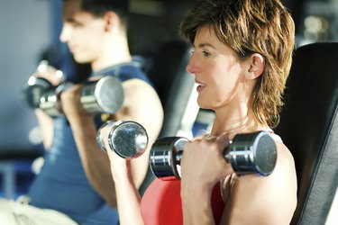 Two with dumbbells