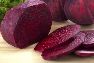 Sliced beet closeup