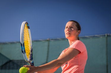 women playing tennis