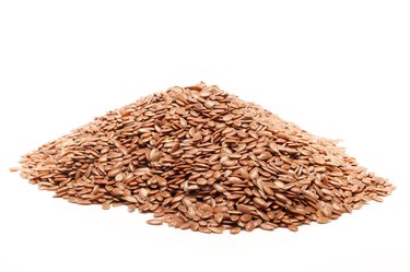 Pile of Organic Flaxseed.