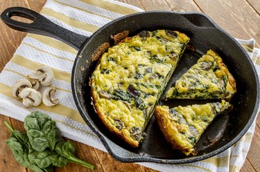 Spinach Mushroom and Egg Frittata