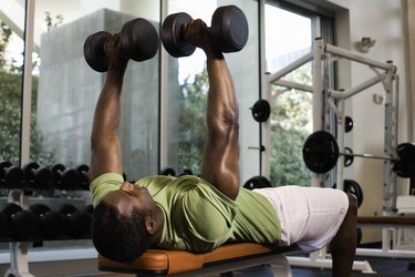 Man Lifting Dumbbells