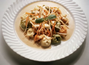Tortellini with Vegetable Cream Sauce