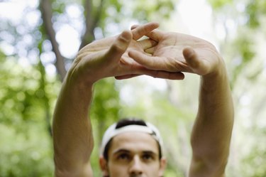 Man stretching