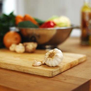 food items and ingredients on a kitchen counter