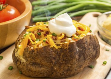 fresh hot baked potato