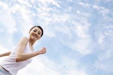 Woman jogging in park