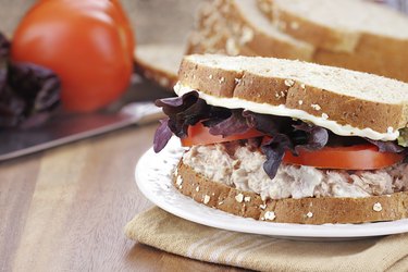 Tuna Salad Sandwich on Whole Grain Bread
