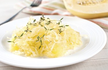 Spaghetti squash cooked side meal