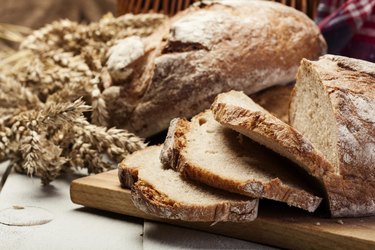 Sliced rye bread