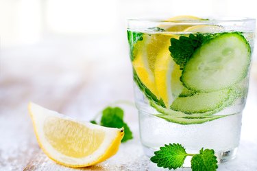 Flavored water with cucumber & lemon
