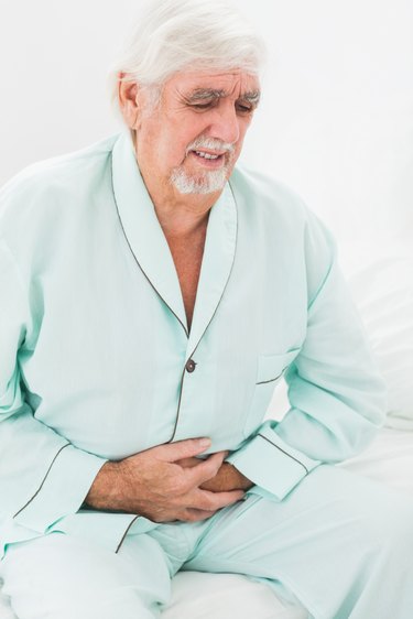 Man with pain in stomach
