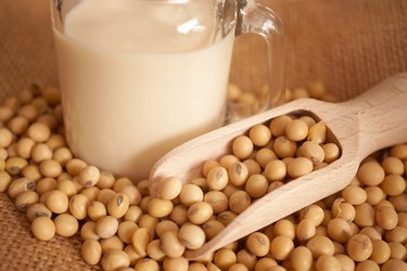 soy milk and beans