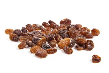 raisins isolated on white background