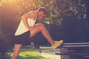 Stretching after jogging/excercise