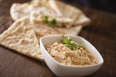 Hummus and pita bread