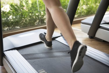 Running on treadmill