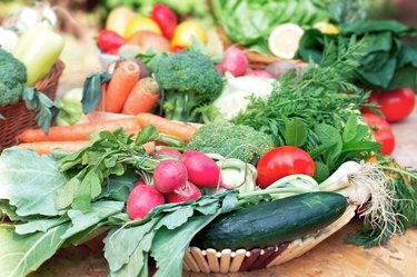 Organic vegetables and fruits