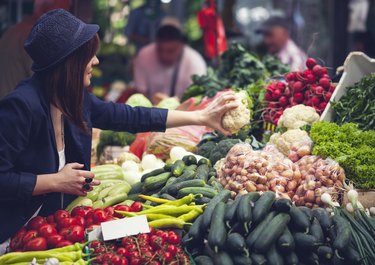 Female At Market Place