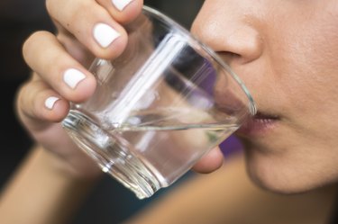 Girl drinking water