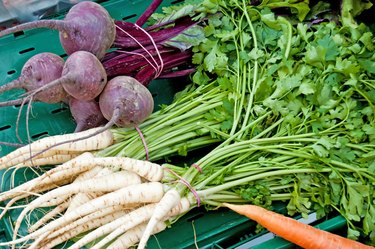 parsley root and beetroot