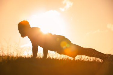 Man doing push ups