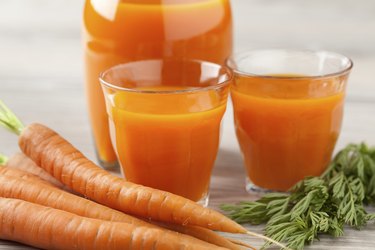 Fresh carrot juice