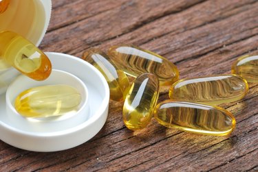 Cod liver oil omega 3 gel capsules