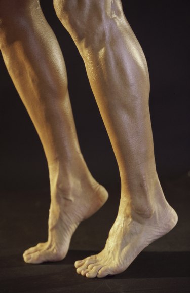 Low section view of a person's legs