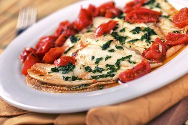 Sole with cherry tomatoes