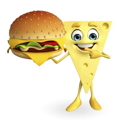 Cheese Character with burger