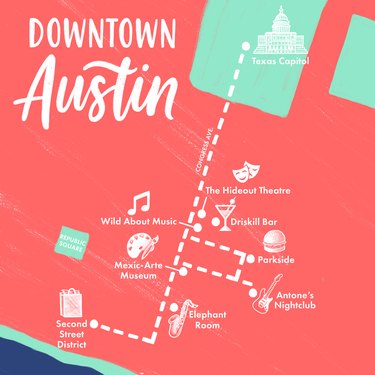 Walking map of Austin