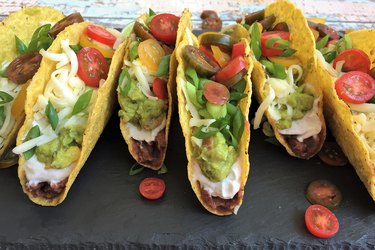 No-Cook Mexican Layer Dip Tacos