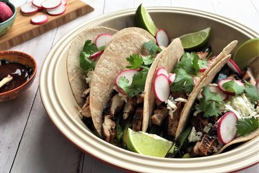 Oaxacan BBQ Chicken and Poblano Soft Tacos