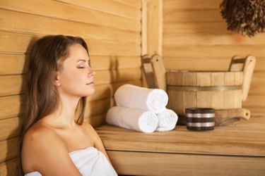 Hitting the sauna for a little bit is a great way to relax and get a little leaner.
