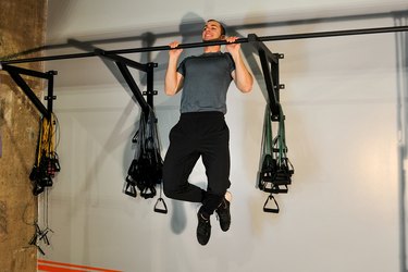 man doing a pull-up