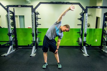 Man doing back stretch with proper form to prevent back pain