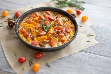 Broiled Heirloom Tomato and Rosemary Frittata