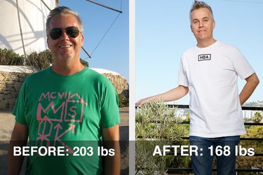 Ed lost 35 pounds while he was quitting smoking!