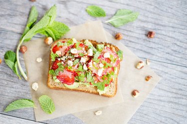 Strawberry and Mint Avocado Toast