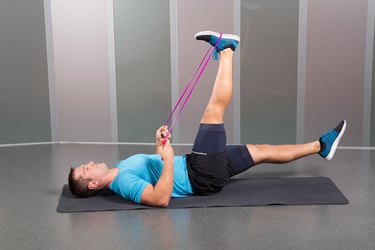 Man Demonstrating How to Do Leg Lowering