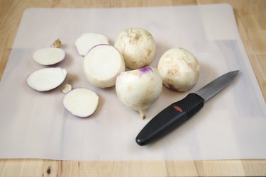 Trimmed turnips