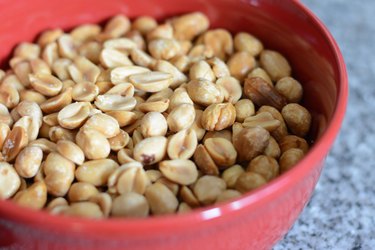Roasted peanuts in a bowl